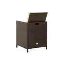 Garden Chairs With Cuhsions 4 Pcs Poly Rattan Brown