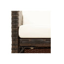 Garden Chairs With Cuhsions 4 Pcs Poly Rattan Brown