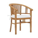 Garden Chairs With Cushions 2 Pcs Solid Teak Wood