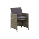 Garden Chairs With Cushions 4 Pcs Poly Rattan Grey