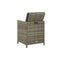 Garden Chairs With Cushions 4 Pcs Poly Rattan Grey