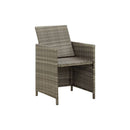 Garden Chairs With Cushions 4 Pcs Poly Rattan Grey