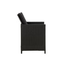 Garden Chairs With Cushions Poly Rattan Black 4 Pcs
