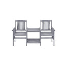 Garden Chairs With Tea Table 159 X 61 X 92 Cm Solid Acacia Wood