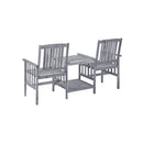 Garden Chairs With Tea Table 159 X 61 X 92 Cm Solid Acacia Wood