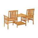 Garden Chairs With Tea Table And Cushions Solid Acacia Wood