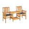Garden Chairs With Tea Table And Cushions Solid Acacia Wood