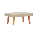 Garden Coffee Table Poly Rattan Beige