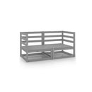 Garden Corner Sofas 2 Pcs Grey Solid Pinewood