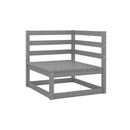 Garden Corner Sofas 2 Pcs Grey Solid Pinewood