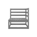 Garden Corner Sofas 2 Pcs Grey Solid Pinewood