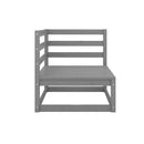 Garden Corner Sofas 2 Pcs Grey Solid Pinewood