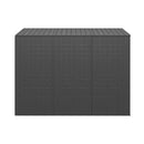 Garden Cushion Box Pe Rattan 145 X 100 X 103 Cm Black