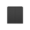 Garden Cushion Box Black Pe Rattan