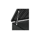 Garden Cushion Box Pe Rattan Black