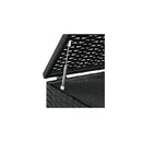 Garden Cushion Box Black Pe Rattan