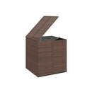 Garden Cushion Box Pe Rattan Cm Brown