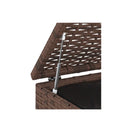 Garden Cushion Box Pe Rattan Cm Brown