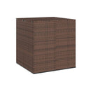 Garden Cushion Box Pe Rattan Cm Brown