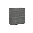Garden Cushion Box Pe Rattan Grey
