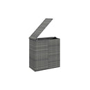 Garden Cushion Box Pe Rattan Grey