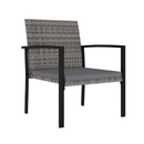 Garden Dining Chairs 2 Pcs Poly Rattan Grey