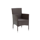 Garden Dining Chairs 4 Pcs Brown Poly Rattan