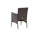 Garden Dining Chairs 4 Pcs Brown Poly Rattan