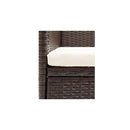 Garden Dining Chairs 4 Pcs Brown Poly Rattan