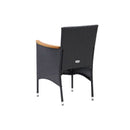 Garden Dining Chairs Poly Rattan Black 4 Pcs