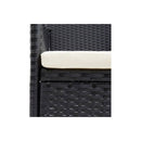 Garden Dining Chairs Poly Rattan Black 4 Pcs