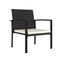 Garden Dining Chairs With Cream Cushions 2 Pcs Poly Rattan Black
