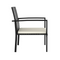 Garden Dining Chairs With Cream Cushions 2 Pcs Poly Rattan Black