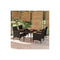 Garden Dining Set With Cushions Black 5 Piece