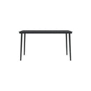 Garden Dining Set With Cushions Black 5 Piece