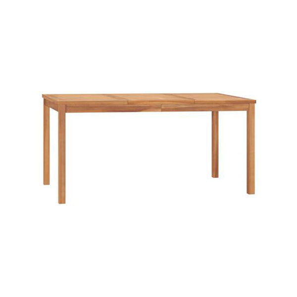 Garden Dining Table 160 X 80 X 77 Cm Solid Teak Wood