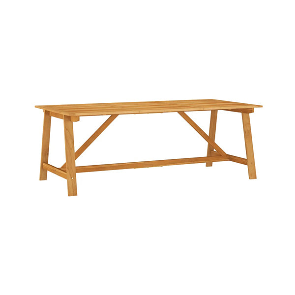 Garden Dining Table 206 X 100 X 74 Cm Solid Acacia Wood