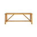 Garden Dining Table 206 X 100 X 74 Cm Solid Acacia Wood