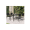 Garden Dining Table Black Steel And Glass 140 X 70 X 74 Cm