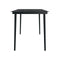 Garden Dining Table Black 140 X 70 X 74 Cm Steel And Glass