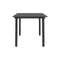 Garden Dining Table Black 150 X 80 X 74 Cm Steel And Glass