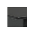 Garden Dining Table Black 150 X 80 X 74 Cm Steel And Glass