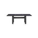 Garden Dining Table Black 200 X 100 X 74 Cm Glass And Poly Rattan