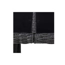 Garden Dining Table Black 200 X 100 X 74 Cm Glass And Poly Rattan