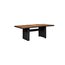 Garden Dining Table Black 200 X 100 X 74 Cm Poly Rattan