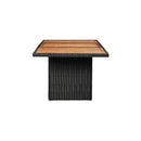 Garden Dining Table Black 200 X 100 X 74 Cm Poly Rattan