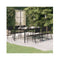 Garden Dining Table Black 200 X 100 X 74 Cm Steel And Glass