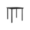 Garden Dining Table Black 80 X 80 X 74 Cm Steel And Glass