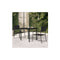 Garden Dining Table Black 80 X 80 X 74 Cm Steel And Glass