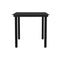 Garden Dining Table Black 80 X 80 X 74 Cm Steel And Glass